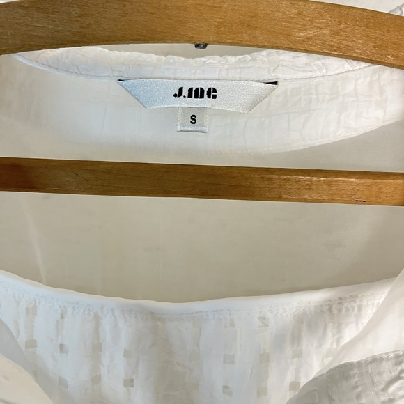 J.ING Little White Destination Wedding Bridal Shower Dress‎ Sheer Lattice Mini S - Picture 5 of 8